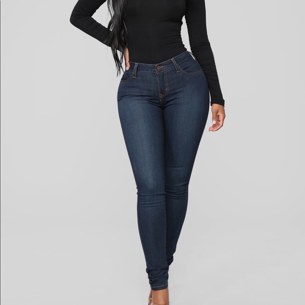 Fashion Nova Mid Rise Skinny Jeans